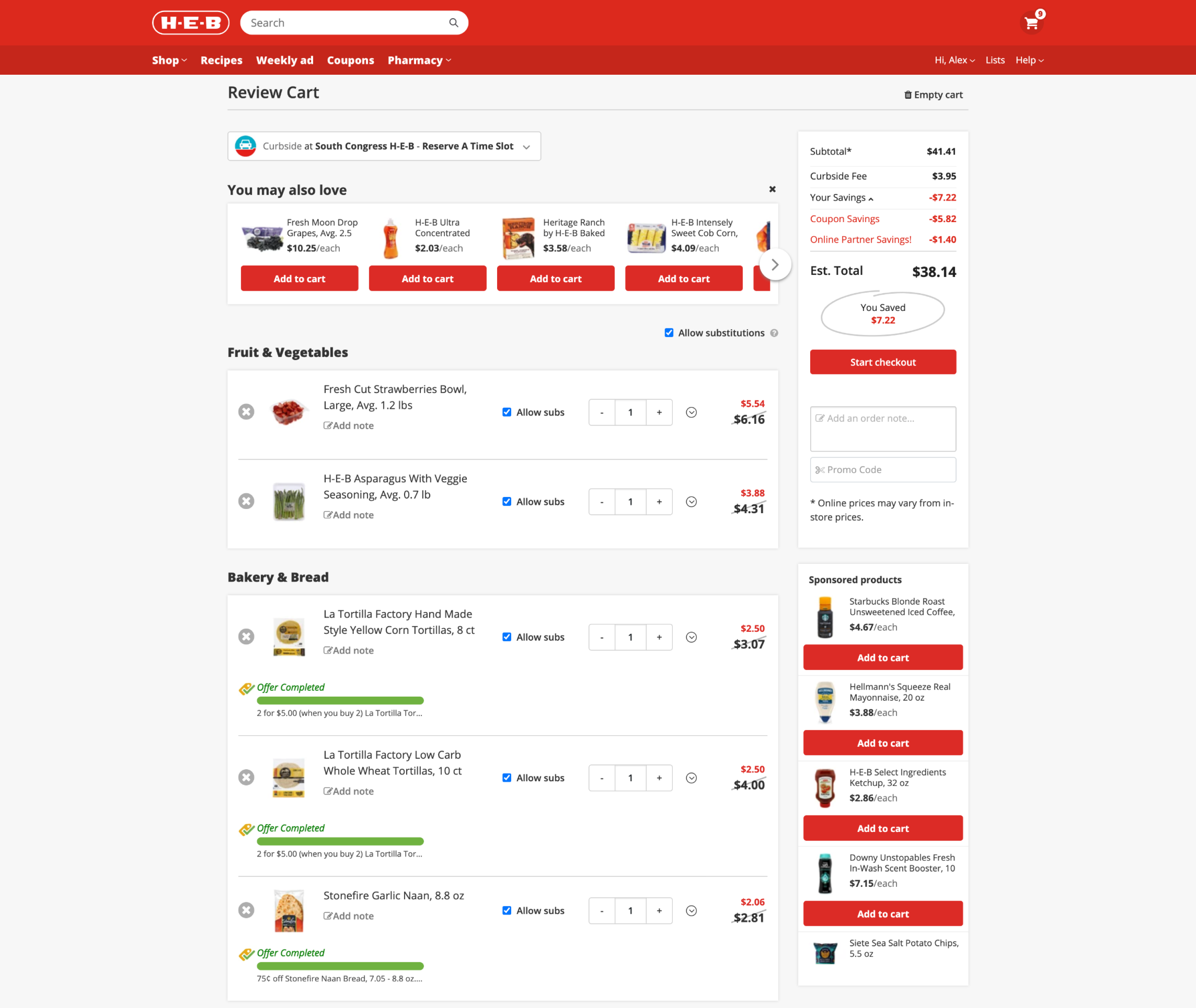 Old H-E-B cart design